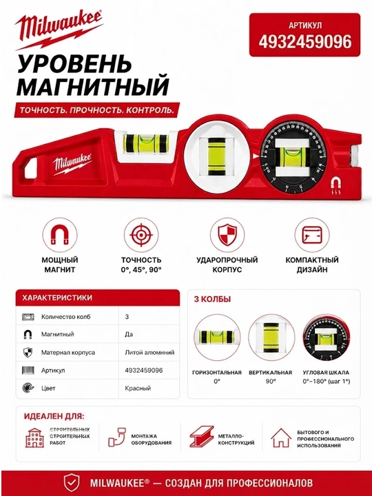 Milwaukee Block Torpedo 25 sm magnit sath - 