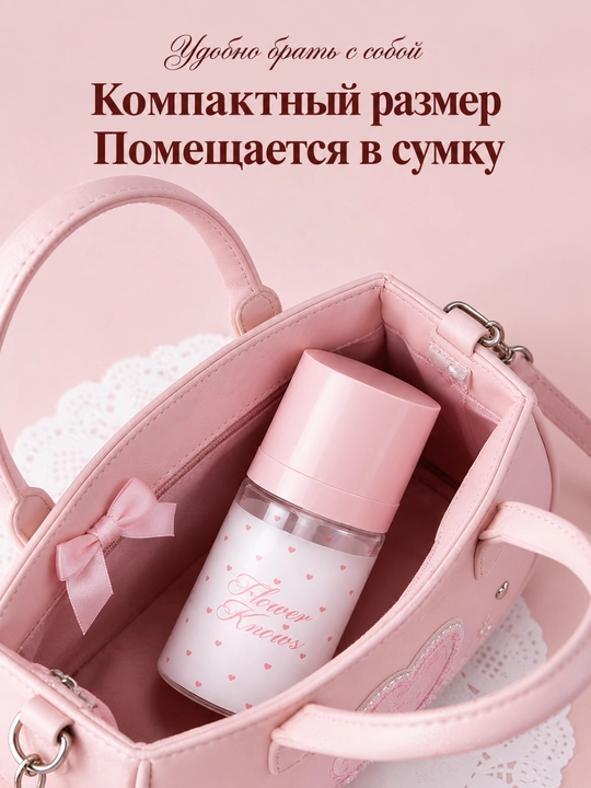 Flower Knows namlovchi yuz spreyi, makiyaj oldidan parvarish