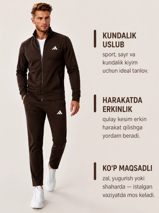 Erkaklar 2 qismlik kiyim to'plami, kuz va qish mavsumi uchun, dvoyka