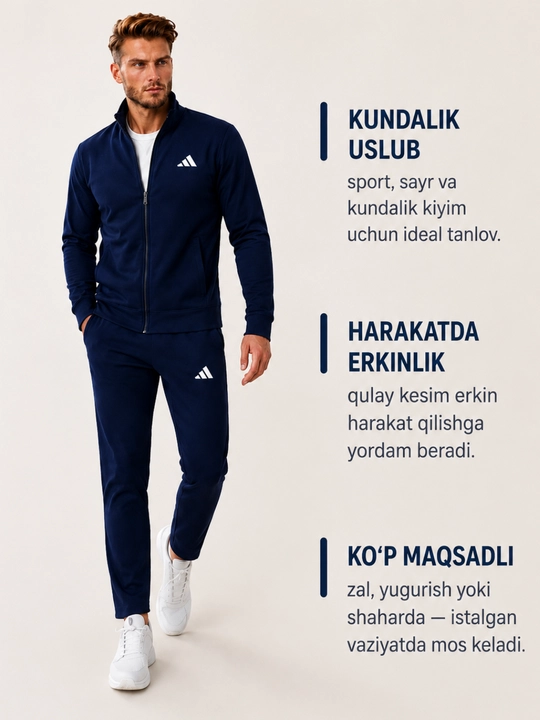 Erkaklar 2 qismlik kiyim to'plami, kuz va qish mavsumi uchun, dvoyka