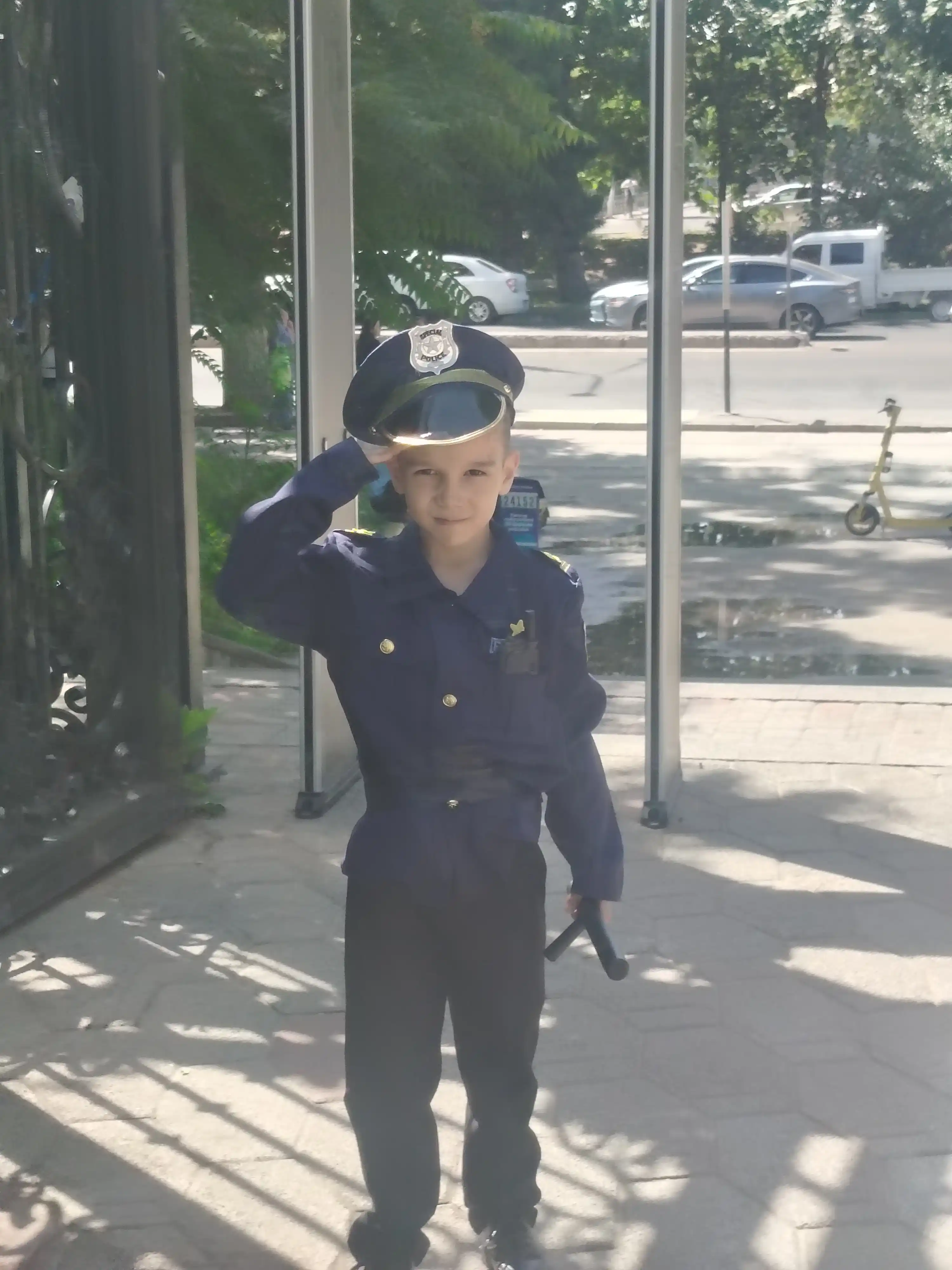 Bolalar uchun politsiya xodim kastyumi + bosh kiyim + remen