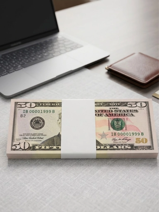 Suvenir dollar pullar to'plami, 50$ pachka sovg'a va fotosessiya uchun - 