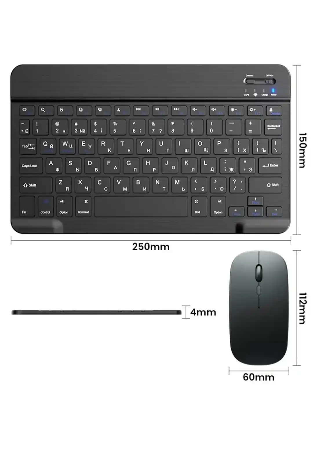 Simsiz Bluetooth klaviatura va sichqoncha telefon, noutbuk, televizor, planshet uchun
