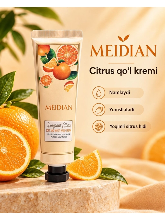 Qo‘l kremi namlantiruvchi va oziqlantiruvchi, avokado, shaftoli, uzum, qulupnay, apelsin - 