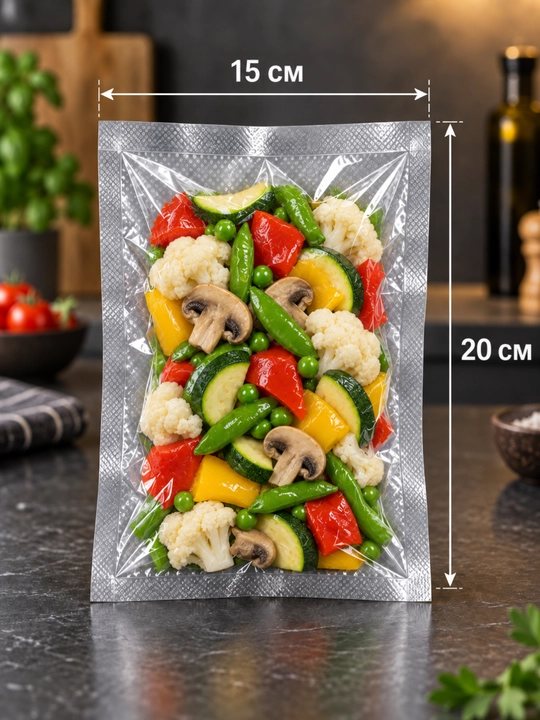 Vakuum paketlar oziq-ovqat uchun, relyefli, vakuumator uchun, to‘plam