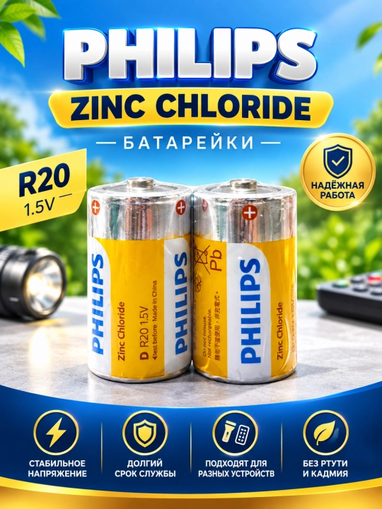 LR20/R20 (D) turidagi batareyalar, ishonchli va universal, kichik bochkalar