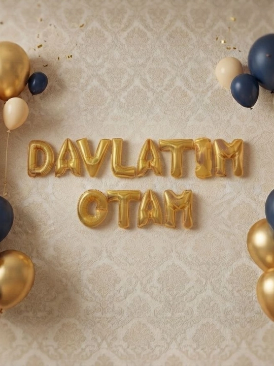 Jannatim Onam va Davlatim Otam folgali sharlar to'plami, ota-onalarga sovg'a