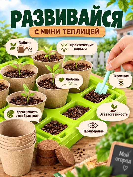 Мини теплица для рассады и комнатных растений, прозрачный парник для выращивания зелени
