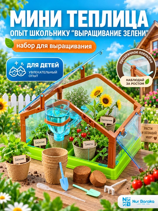 Мини теплица для рассады и комнатных растений, прозрачный парник для выращивания зелени - 