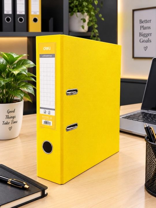 Папка-регистр 7,5см формат А4 (Yellow) Deli CF851-YL - 