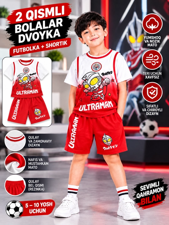 Sport uslubidagi bolalar kiyim to'plami- 5_10yosh - 