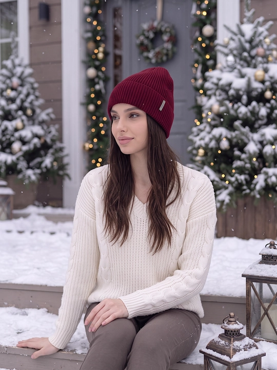 Ayollar bosh kiyimi va qizlar uchun qishki shapka Snowl Liana