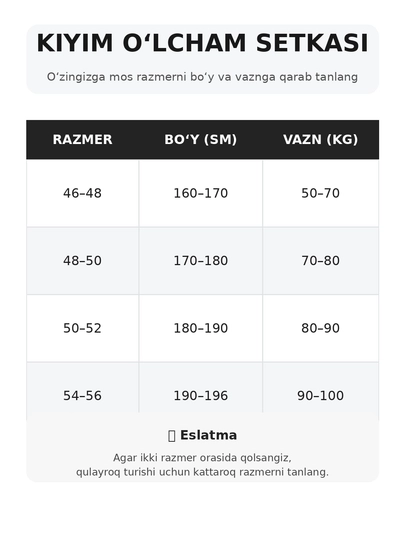 Erkaklar uchun Oversize Shimlar, Kuz fasli uchun 100% paxtadan