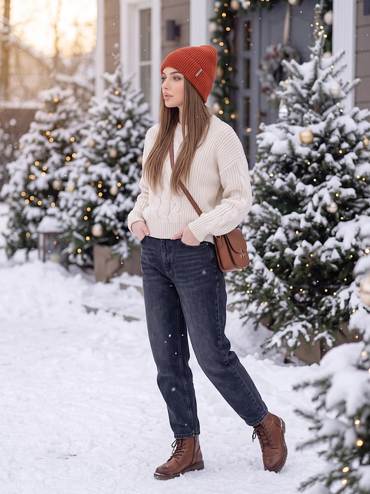 Ayollar bosh kiyimi va qizlar uchun qishki shapka Snowl Liana