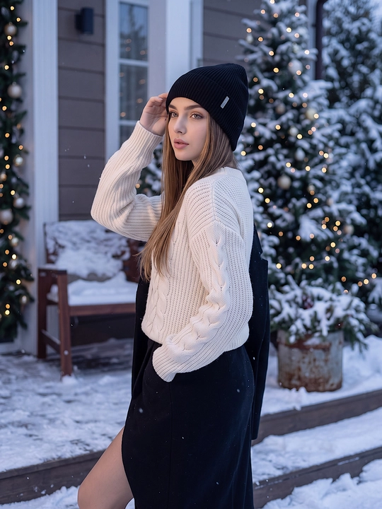 Ayollar bosh kiyimi va qizlar uchun qishki shapka Snowl Liana