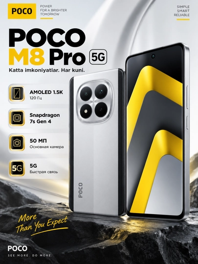 Smartfon Xiaomi Poco M8 Pro 5G, 120Hz, NFC - 