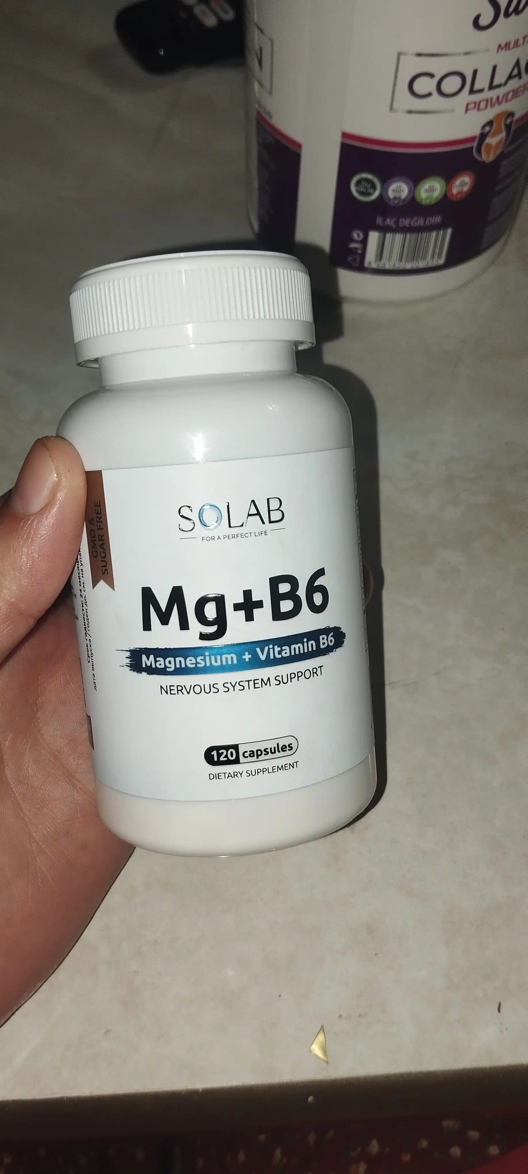 Magniy + B6 vitamini, SOLAB, 120 kapsula