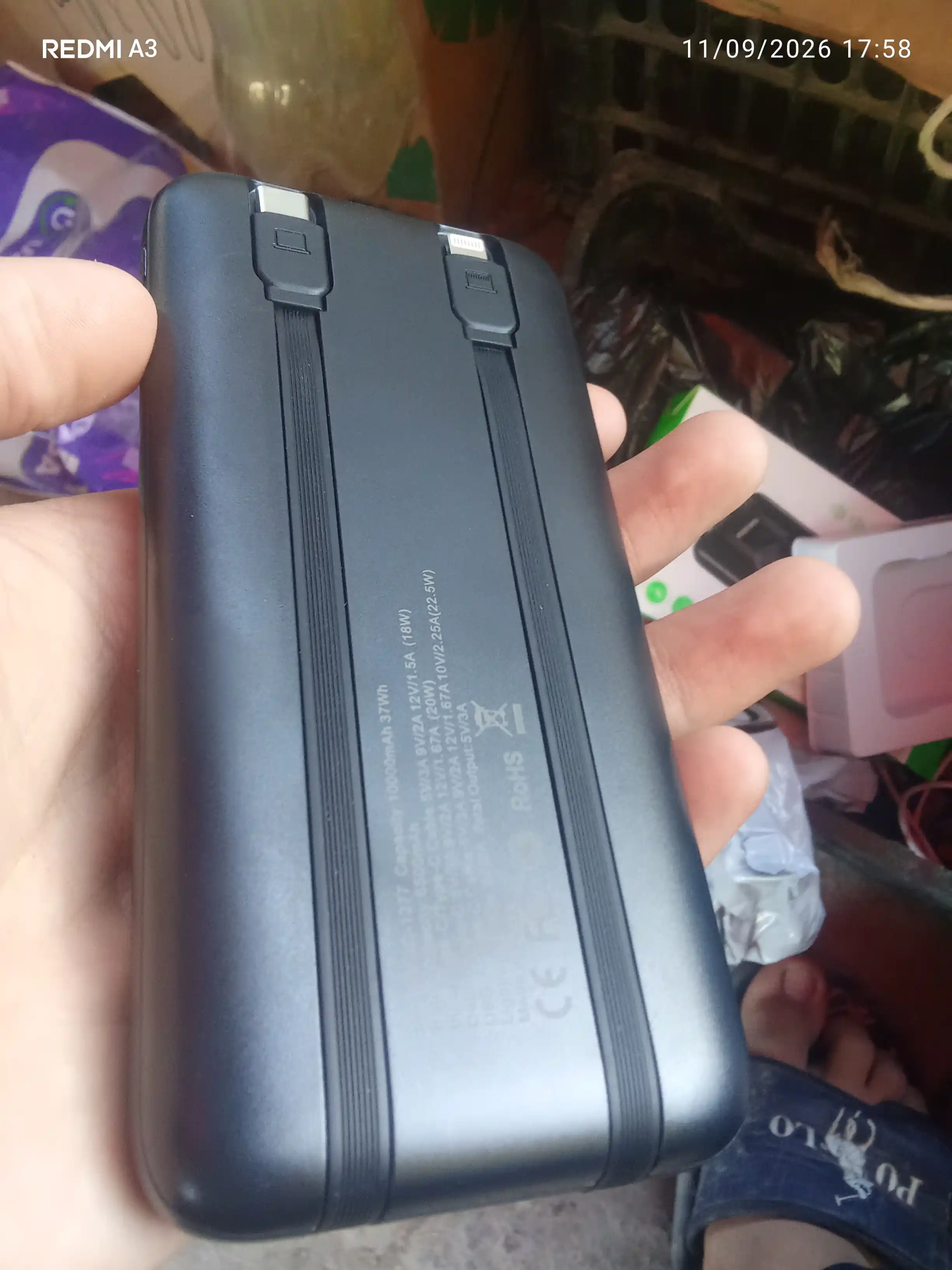 Power bank 10000/20000 mAh, tashqi akkumulyator