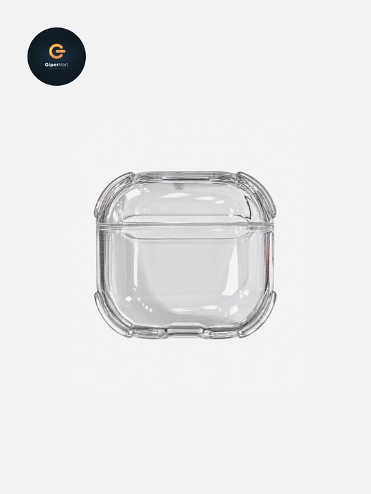 Чехлы для наушников AirPods Pro 3, AirPods 4 Eggshell силиконовый прозрачный с карабином