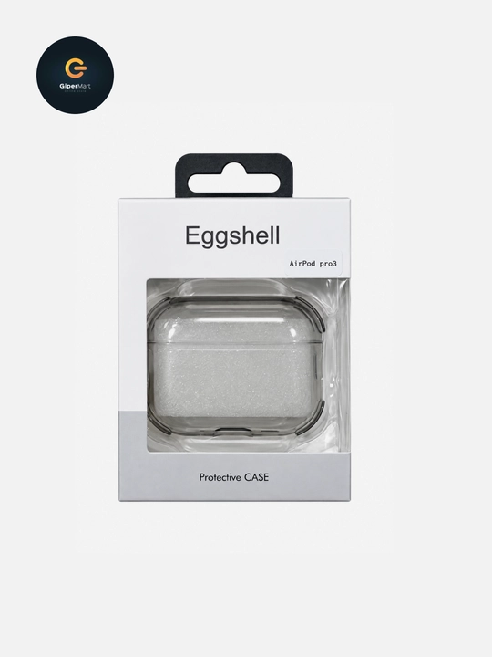 Чехлы для наушников AirPods Pro 3, AirPods 4 Eggshell силиконовый прозрачный с карабином