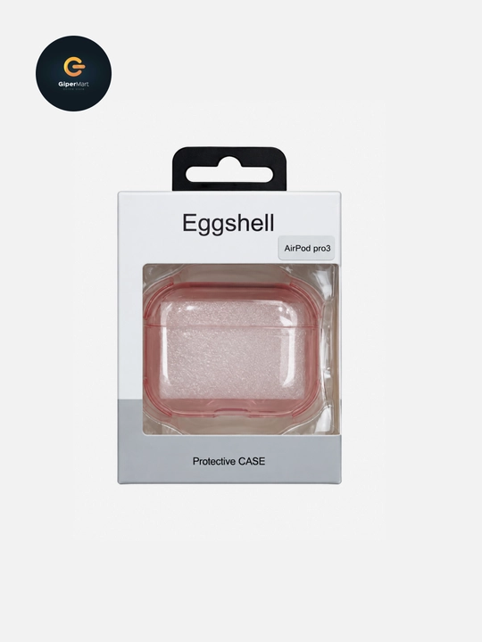 Чехлы для наушников AirPods Pro 3, AirPods 4 Eggshell силиконовый прозрачный с карабином