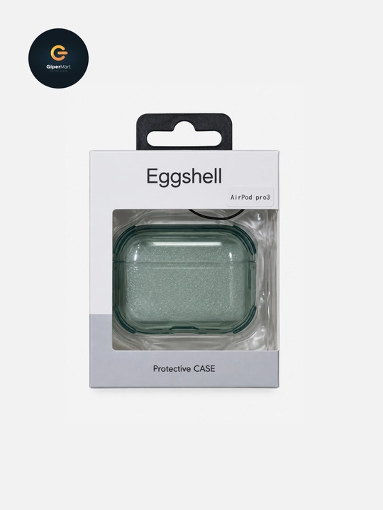 Чехлы для наушников AirPods Pro 3, AirPods 4 Eggshell силиконовый прозрачный с карабином