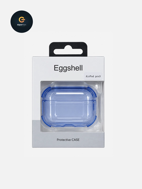 Чехлы для наушников AirPods Pro 3, AirPods 4 Eggshell силиконовый прозрачный с карабином