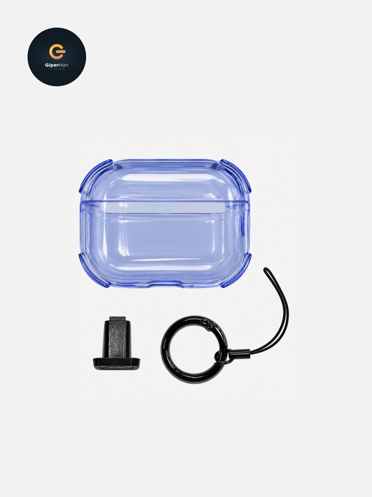 Чехлы для наушников AirPods Pro 3, AirPods 4 Eggshell силиконовый прозрачный с карабином
