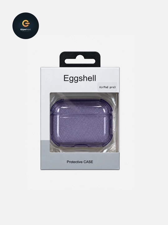 Чехлы для наушников AirPods Pro 3, AirPods 4 Eggshell силиконовый прозрачный с карабином