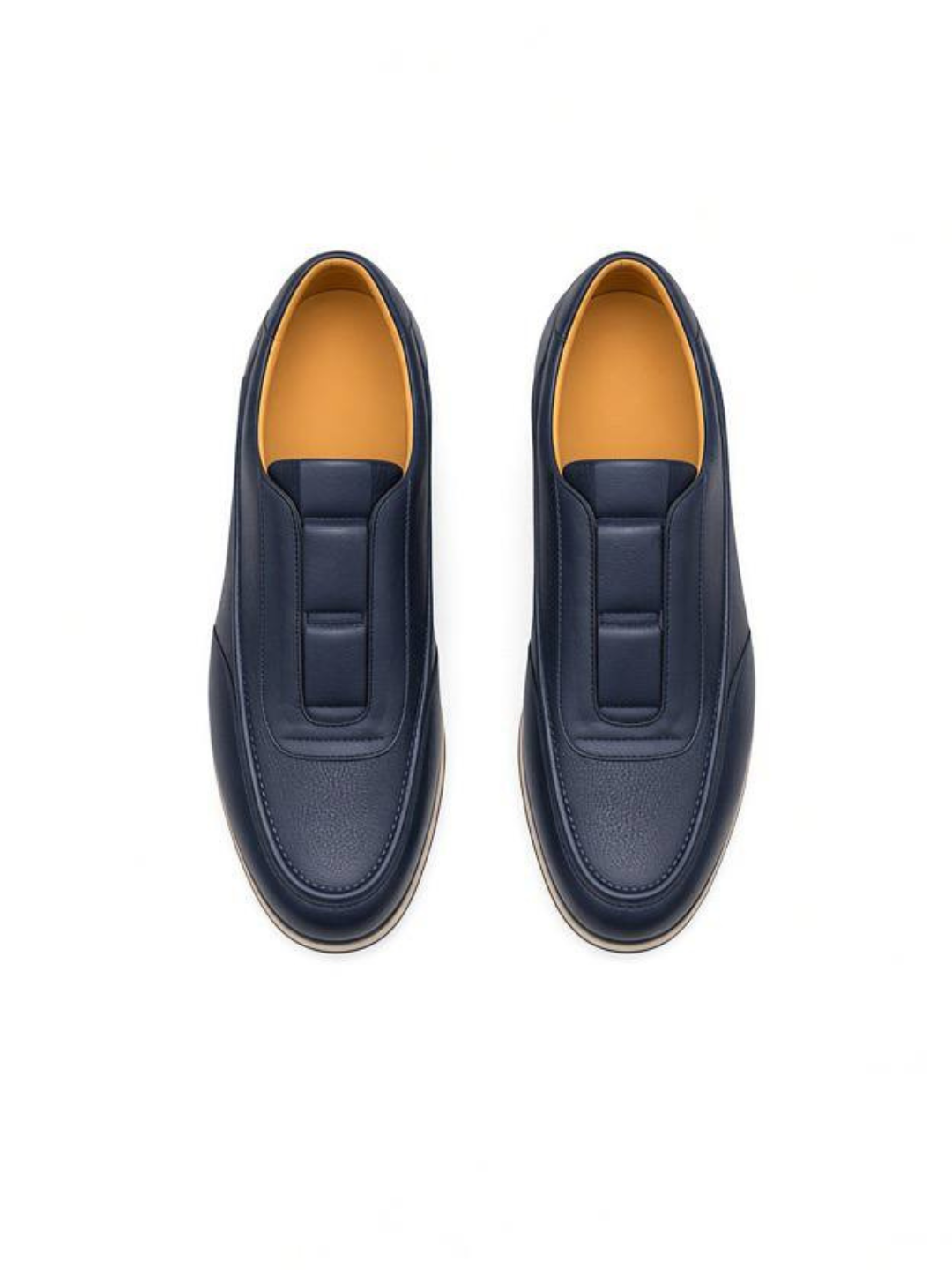Erkaklar uchun tabiiy charm slip-on krossovka — Velikan razmer 45–47