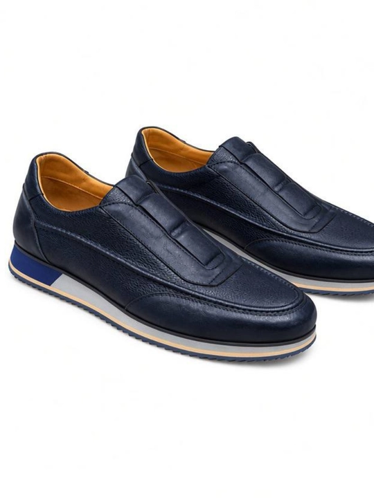 Erkaklar uchun tabiiy charm slip-on krossovka — Velikan razmer 45–47 - 