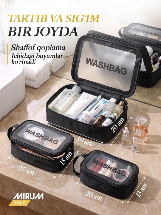Kosmetik sumka WASHBAG, organayzer kosmetika uchun, kasmetika sumkasi