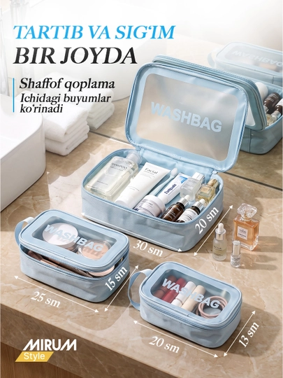 Kosmetik sumka WASHBAG, organayzer kosmetika uchun, kasmetika sumkasi
