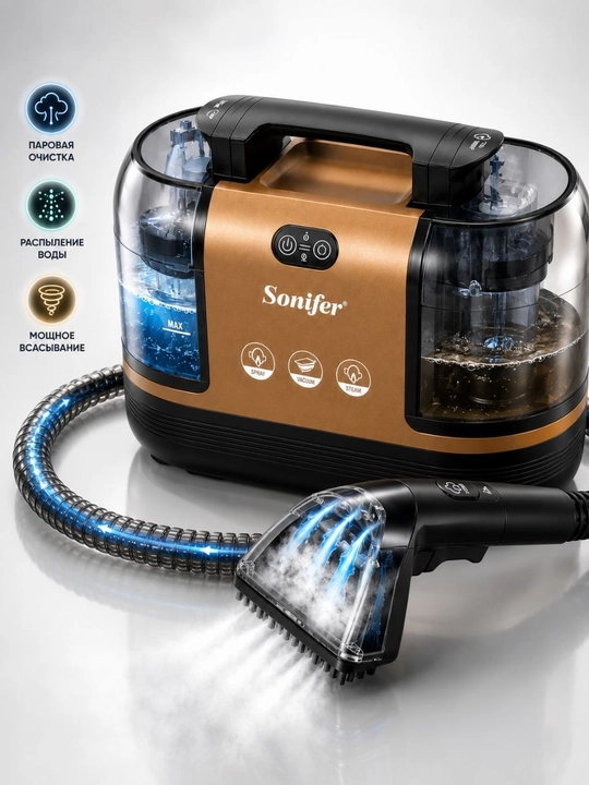 Моющий пылесос Sonifer SF-2263, влажный, от сети, контейнер 1.2 л