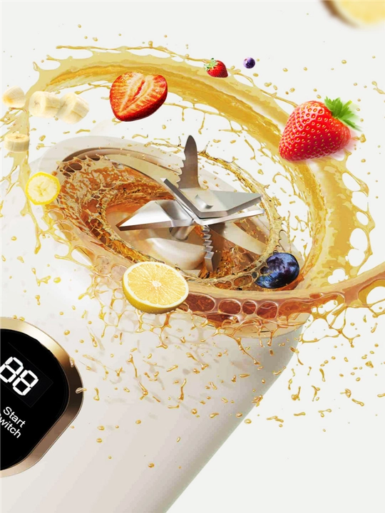 Kokteyllar uchun ko‘chma blender, simsiz mini-blender, spiral ko‘pirtirgichli sheyker