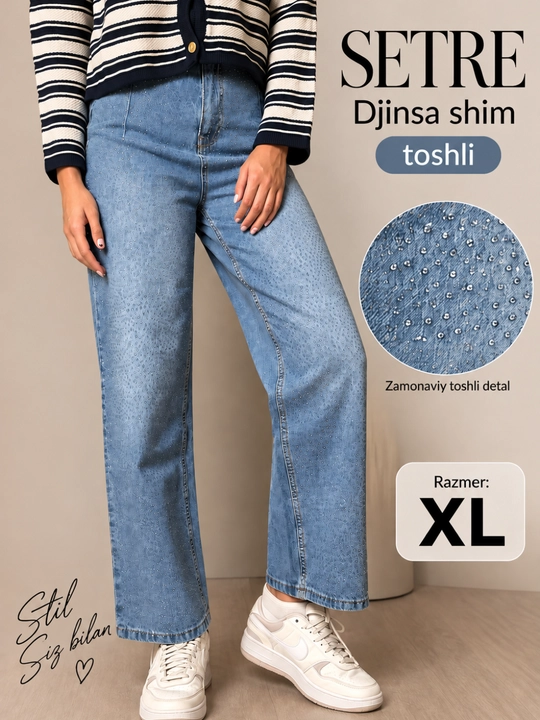 Yuqori bichimli zamonaviy ayollar jinsi shimlari, 2 xil rang, qizlar uchun jinsi shimlar