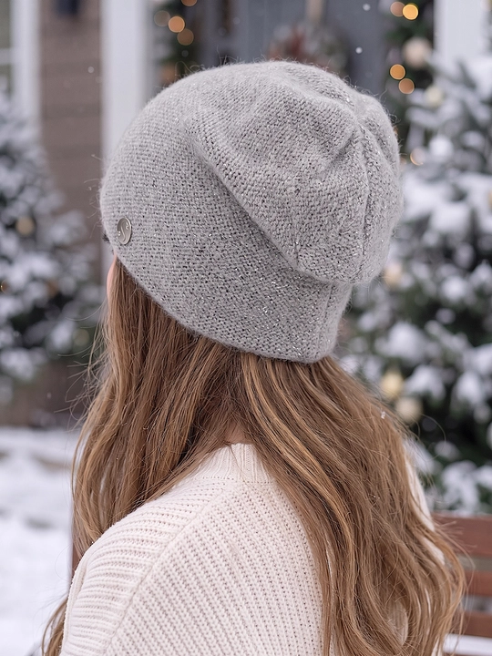 Qishki angora shapka ayollar uchun, shapkalar qizlar uchun Snowil