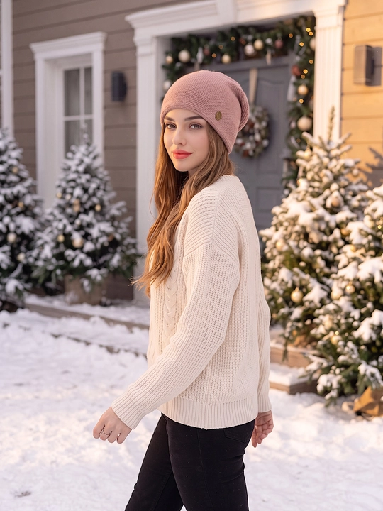 Qishki angora shapka ayollar uchun, shapkalar qizlar uchun Snowil