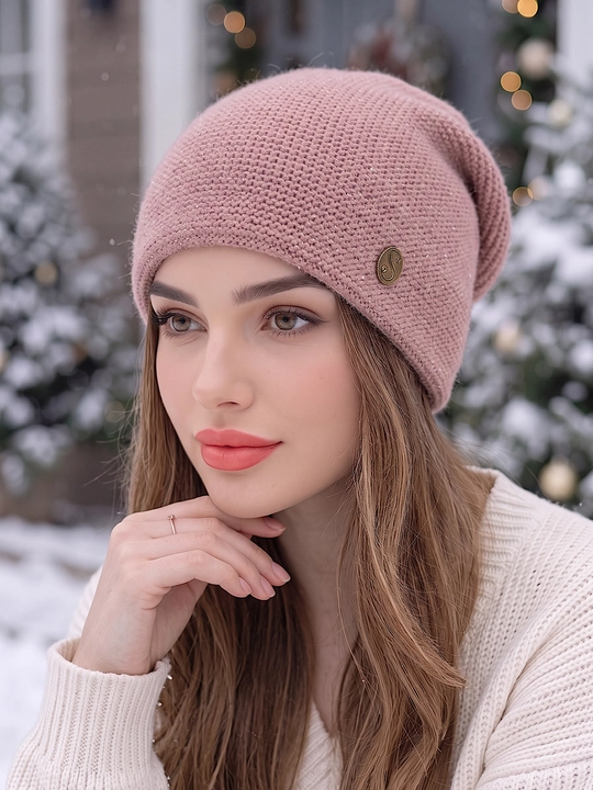 Qishki angora shapka ayollar uchun, shapkalar qizlar uchun Snowil