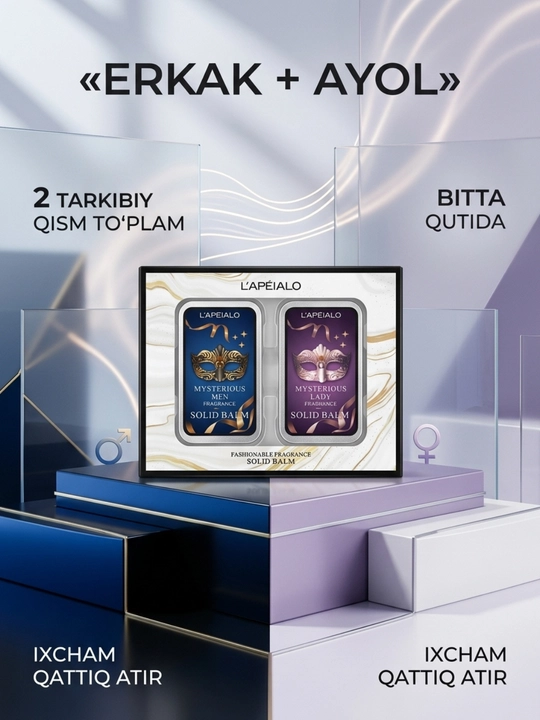 Qattiq atir L’APÉIALO Mysterious 2 xil variant