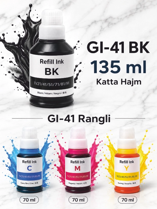 Чернила Canon GI-41 Refill Ink BK C M Y для PIXMA G1420 G2420 G3420 принтеров