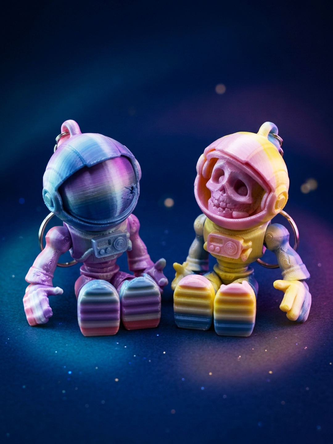 Harakatlanuvchi brelok, mashinaga osiladigan skelet, mumiya, astronavt, mushuk skeleti