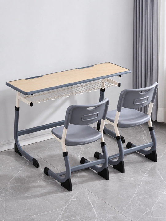 Parta 2 kishilik, 2 ta stul bilan metall karkasli o‘quv stoli 120×45×82 sm