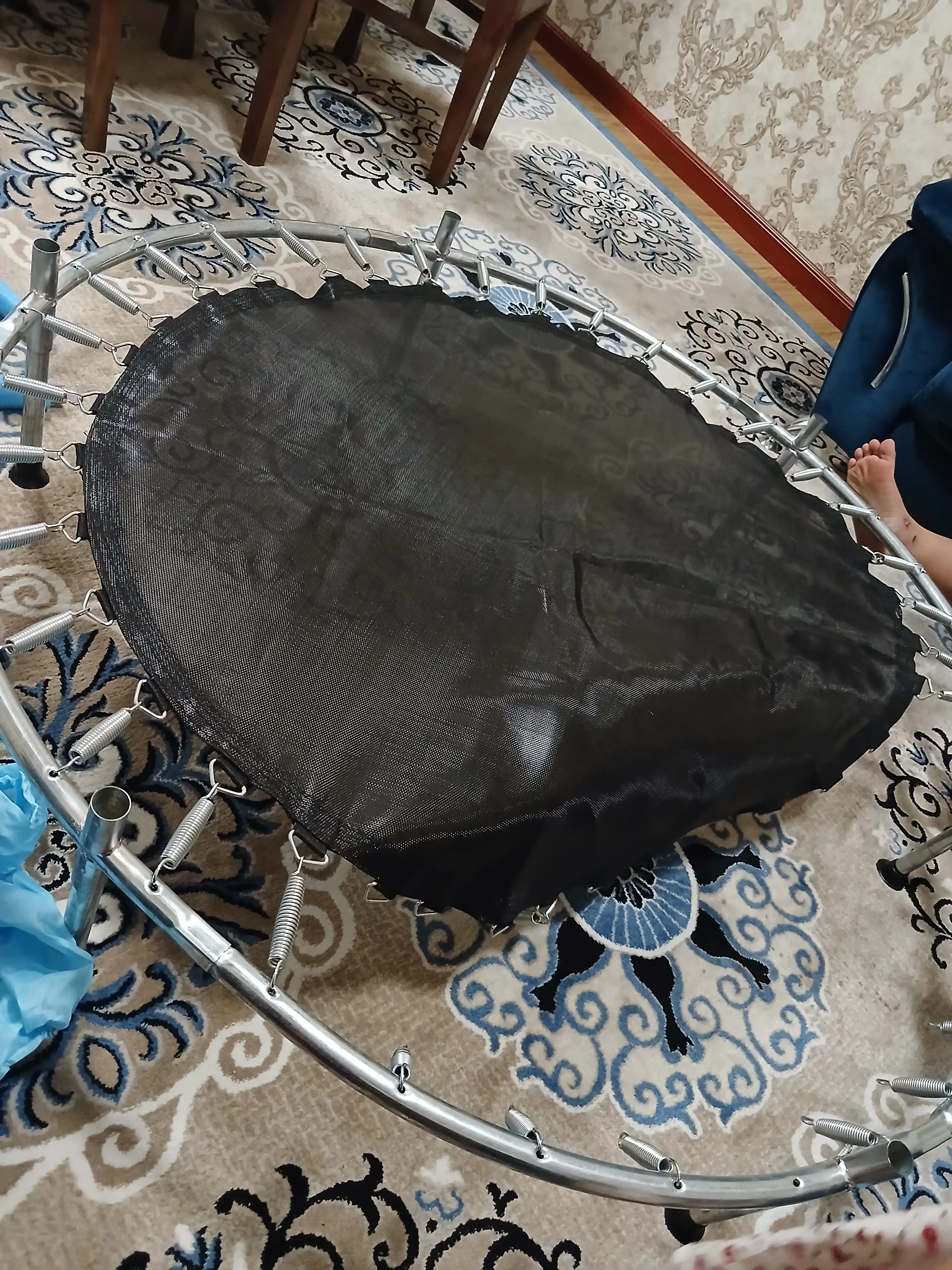 Батут ZERAD с защитной сеткой 140 см, нагрузку до 150 кг, подходит для детей и взрослых