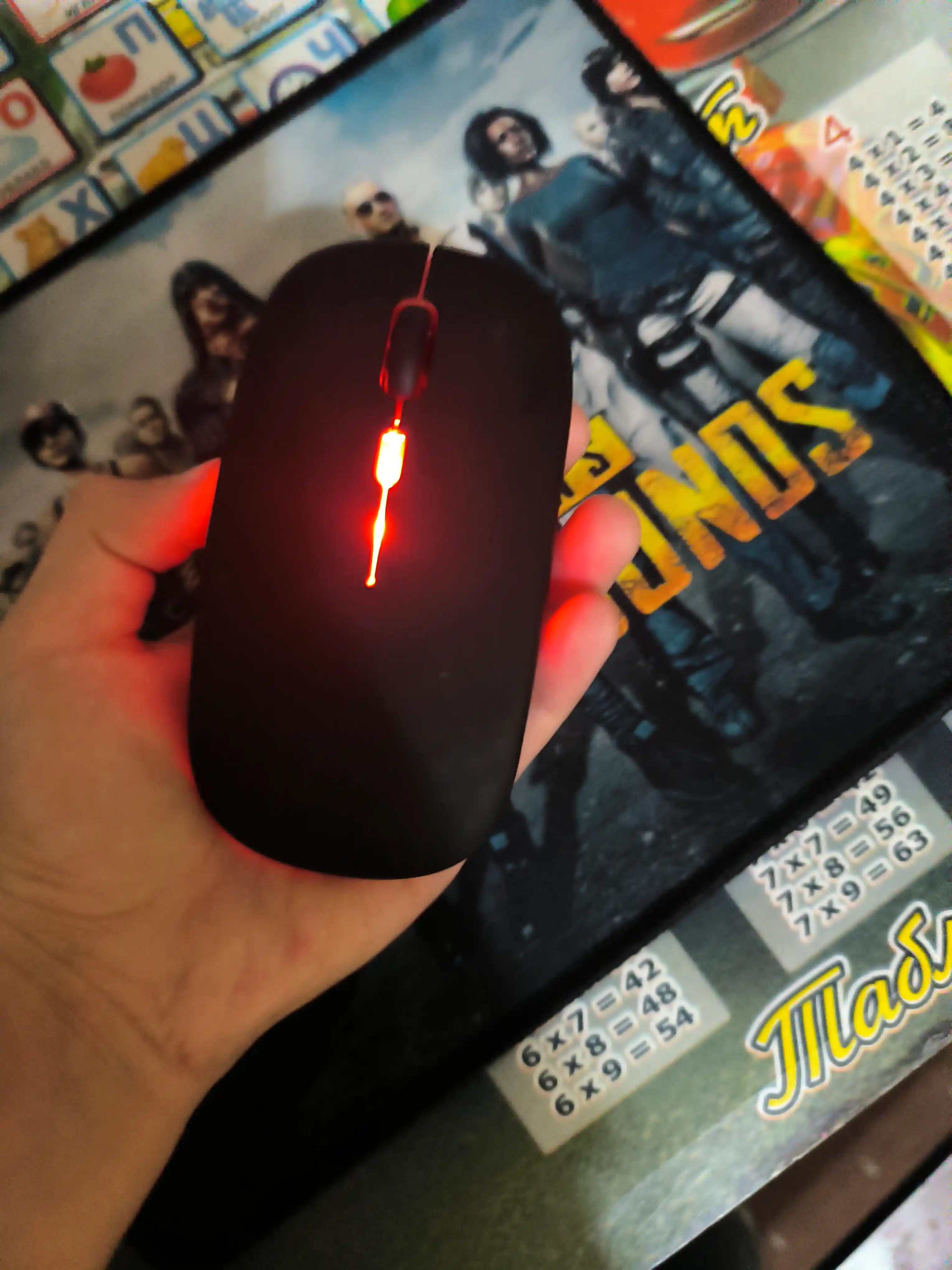 Kompyuter va noutbuk uchun shovqinsiz simsiz sichqoncha, RGB, Bluetooth