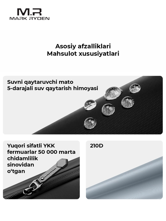 Yelkama sumka Mark Ryden MR781 krossbodi, erkaklar  uchun sovg’a