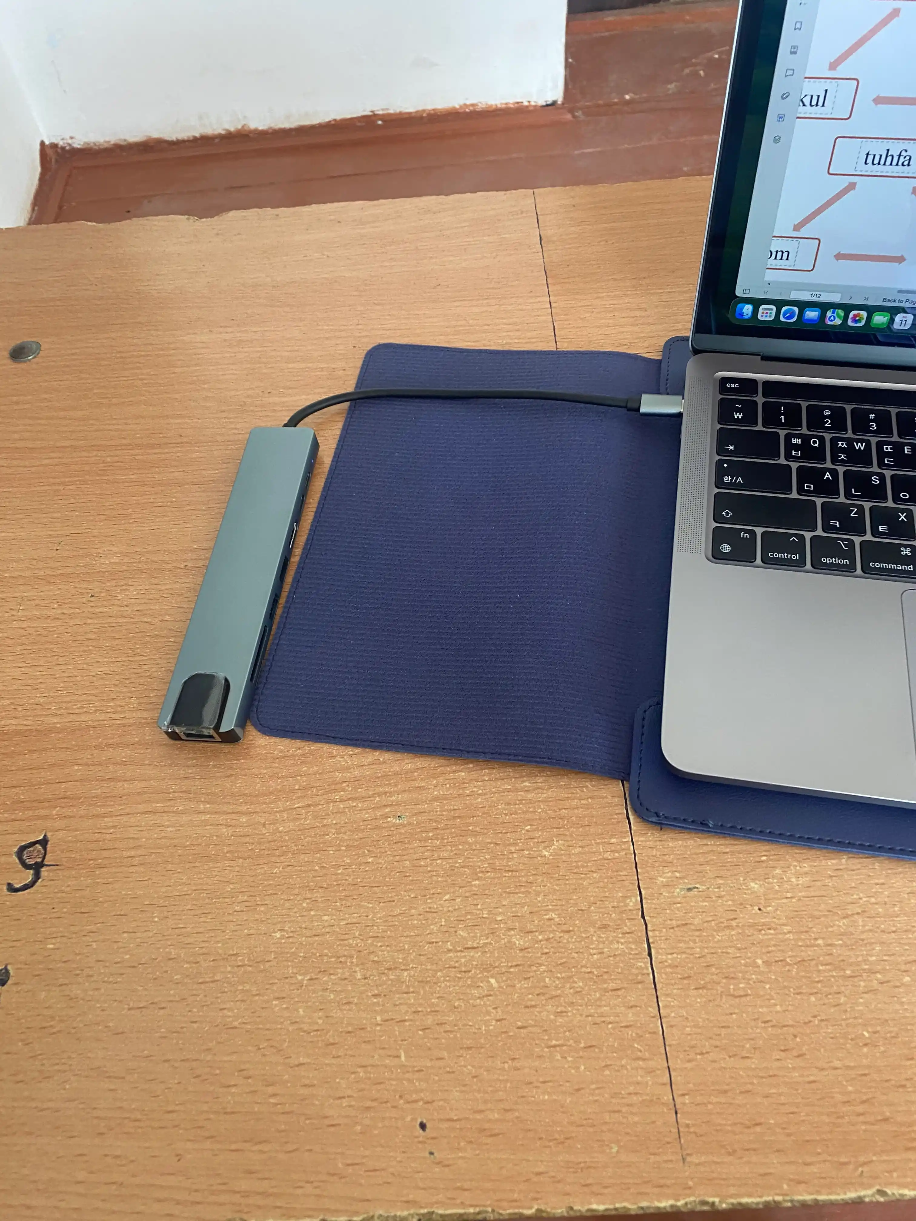 Type-C hab 8 tasi 1 da, Macbook uchun adapter, HDMI, USB, Type-C, MicroSD