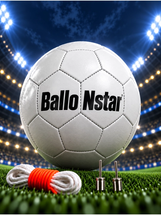 Футбольный мяч Ball On Star Match Ball, размер 5, бело-черный - 