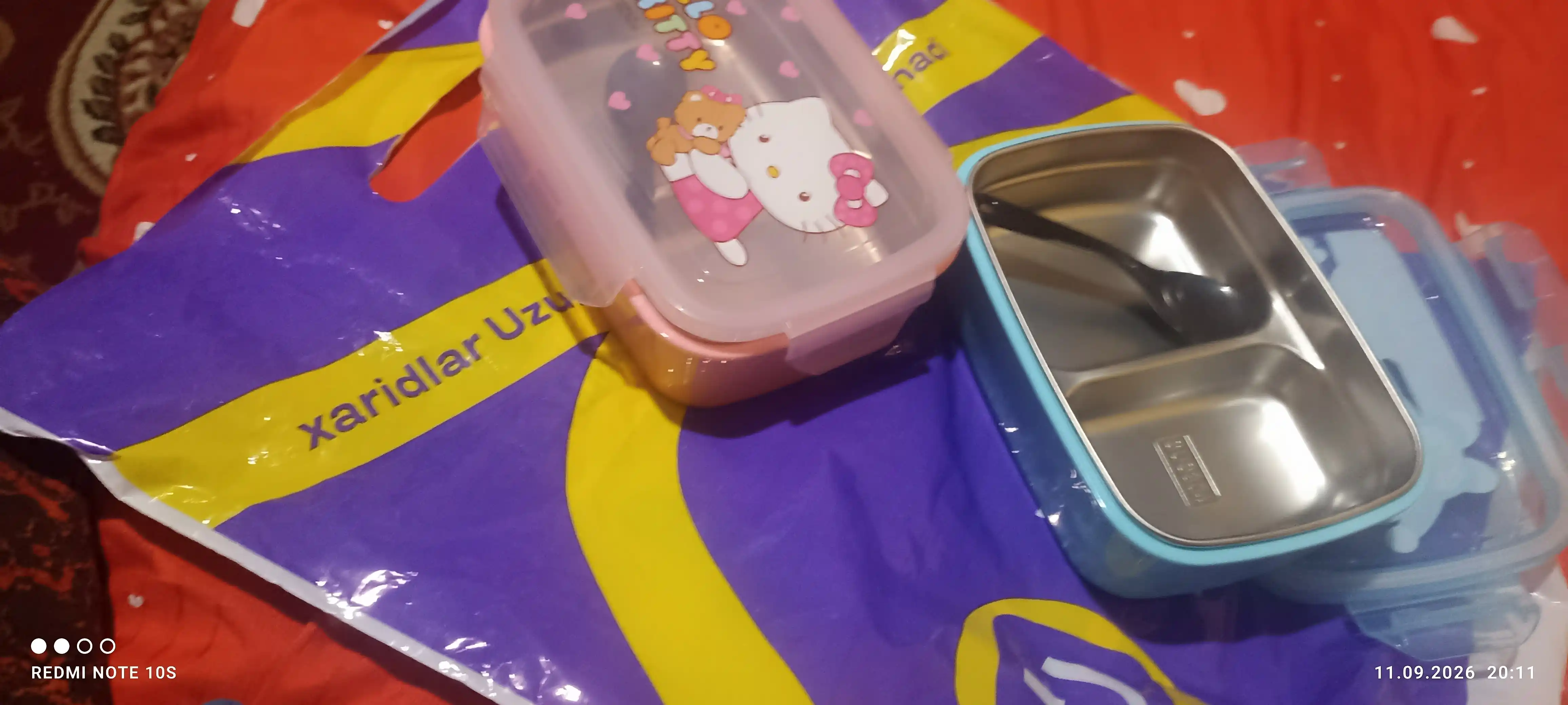 Tushlik qutisi, maktab taomlari uchun konteyner, ovqat tashish uchun konteyner, lunchbox