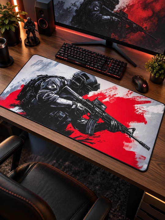 Большой игровой коврик для клавиатуры и мыши с RGB-подсветкой, 90×40 см